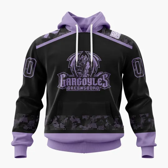 Discover Personalized Greensboro Gargoyles Hoodie Special Hockey Fights Cancer Black