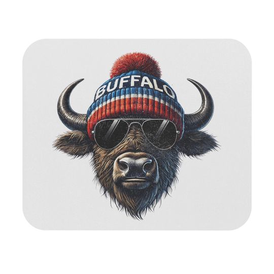Discover Buffalo Mouse Pad, Sports Fan Gift, Computer Accessories