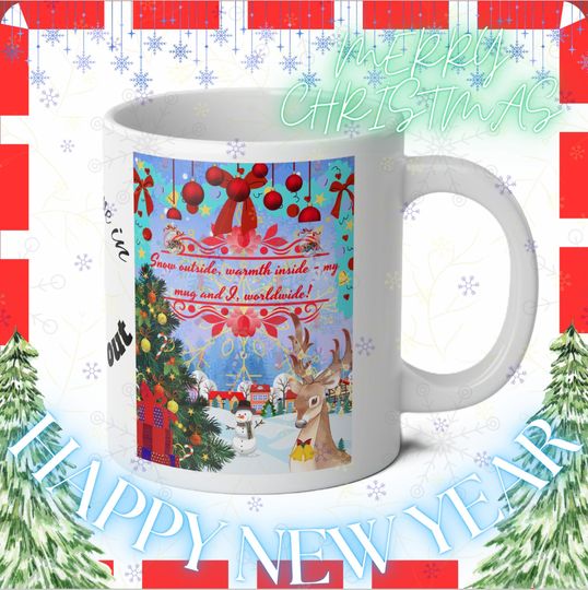 Discover New Year Mug - Winter Theme Hot Drink Cup