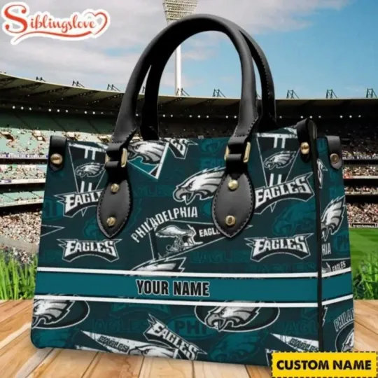 Philadelphia Football Team Eagless  Leather Bag, Custom Leather Bag, Unisex Bag