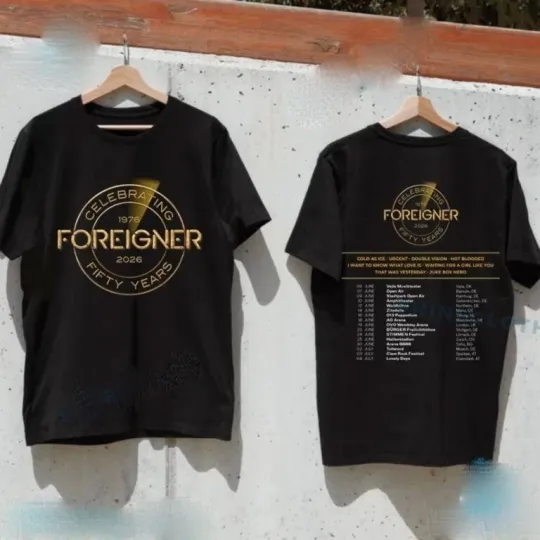 Discover Foreigner Celebrating Fifty Years Tour 2026 Sweatshirt T-shirt