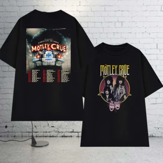 Discover Motley Crue Carnival of Sins Tour 2026 Shirt, Motley Crue T-Shirt