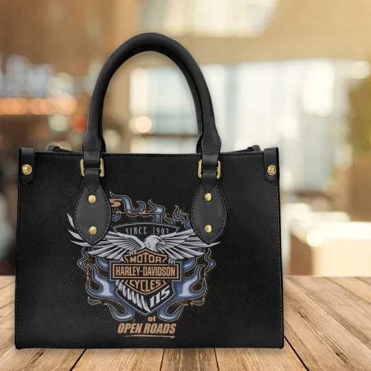 Discover Harley Racing Davidson Leather Handbag, Women's Leather Bag Gift