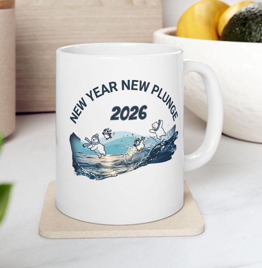Discover New Year Polar Plunge Mug 2026, Cold Plunge Gift Mug, Ice Bath Lover Cup, Winter Swim Coffee Mug, Funny New Years Dipper Present