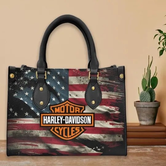 Discover Harley Racing Davidson Leather Handbag, Women's Leather Bag Gift