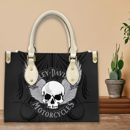 Discover Harley Racing Davidson Leather Handbag, Women's Leather Bag Gift