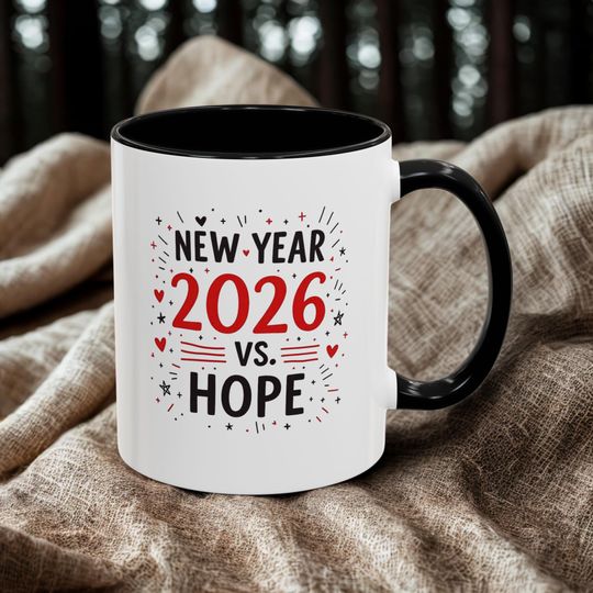 Discover New Year 2026 & Hope Accent Coffee Mug