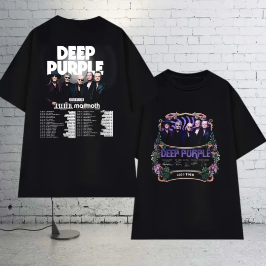 2026 Deep Purple World Tour T-shirt, Deep Purple Rock Band T-Shirt