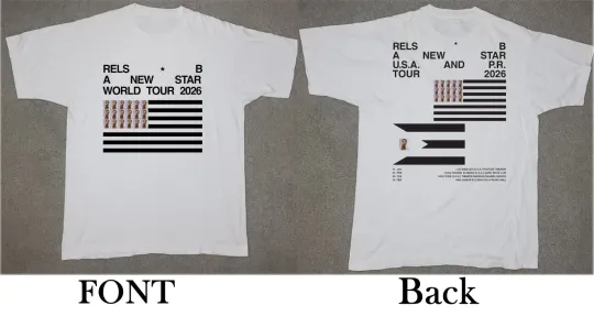 Discover 2 Sides Skinny Flakk Rels B 2026 Tour White Shirt All size S-5XL