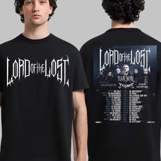 Discover Lord Of The Lost Tovr Noir Tour 2026 Europe Schedule City Dates T-Shirt
