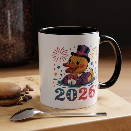 Discover 2026 Party Duck Mug Accent Coffee Mug  Fun, Colorful Mug for Parties, Coffee, Tea, Home, Office Gift