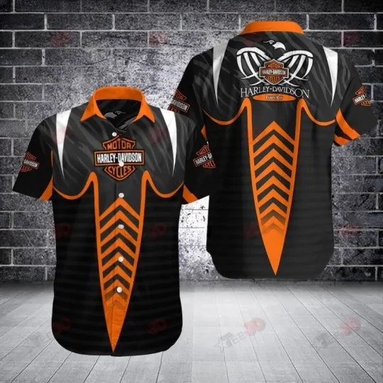 Discover Harley Motor Racing Davidson Casual Button Down Shirt Unisex Adults