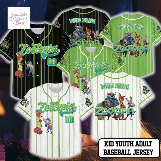 Discover Personalized Zootopia 2 Baseball Jersey, Custom Nick Wilde Judy Hopps Baseball Shirt