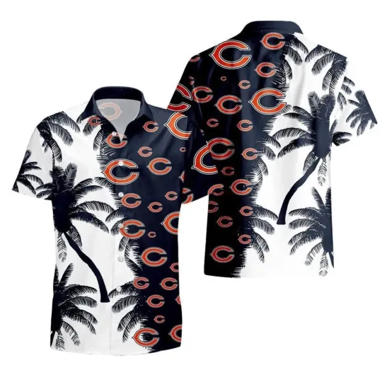 Discover Chicago Football Team Bearss Hawaiian Button Down Shirt