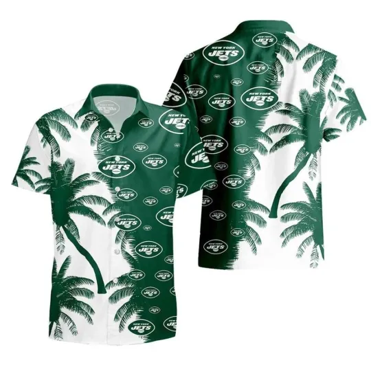 Discover New York Football Team Jetss Hawaiian Button Down Shirt