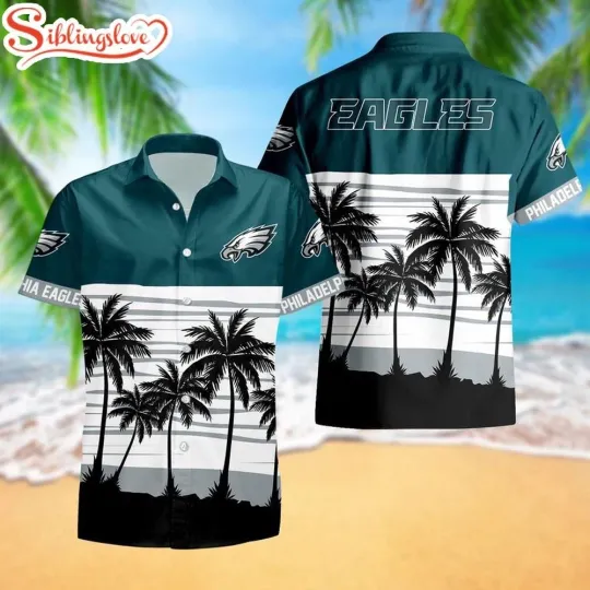 Discover Philadelphia Football Team Eagless Hawaiian Button Down Shirt