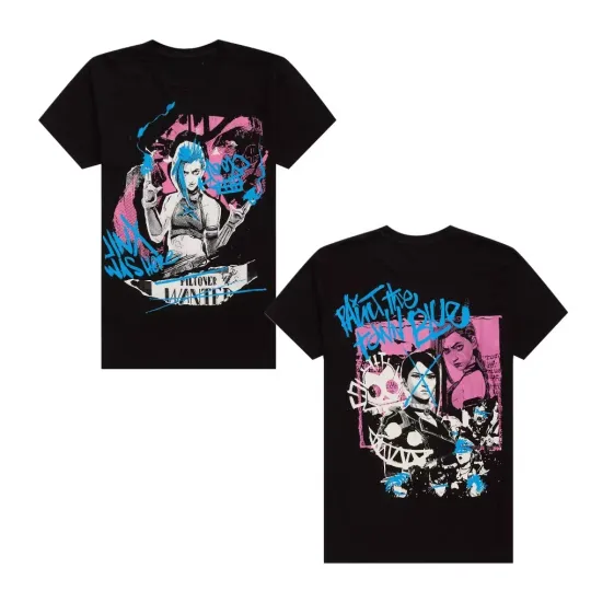 Arcane Jinx Graffiti Poster Double-Sided T-shirt
