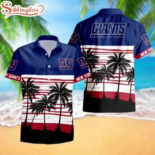 Discover New York Football Team Giantss Hawaiian Button Down Shirt