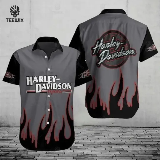 Discover Harley Motor Racing Davidson Casual Button Down Shirt