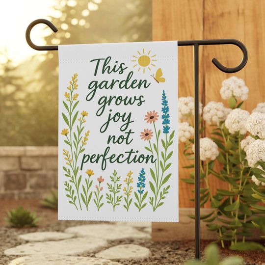 Discover Mental Health Garden Flag: Watercolor Floral, Mindful Yard Decor