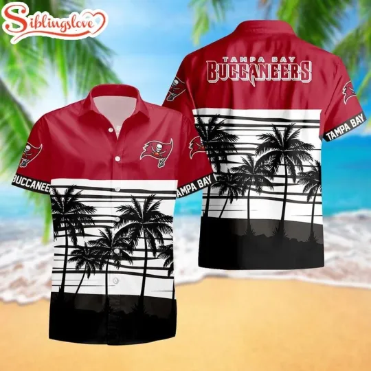 Discover Tampa Bay Football Team Buccaneerss Hawaiian Button Down Shirt