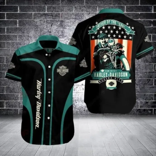 Discover Harley Motor Racing Davidson Casual Button Down Shirt