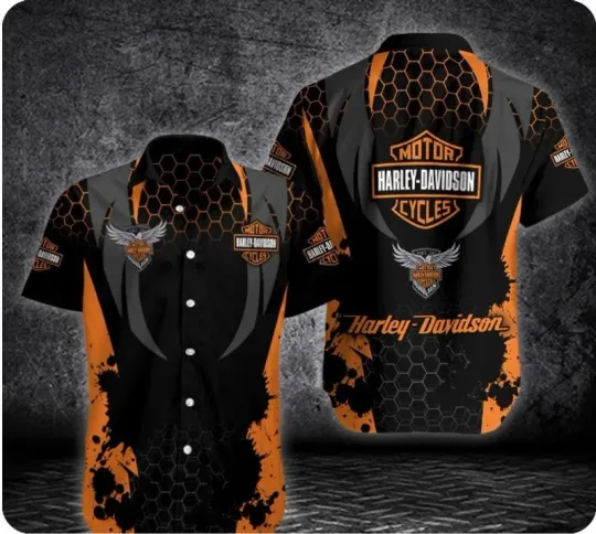 Discover Harley Motor Racing Davidson Casual Button Down Shirt