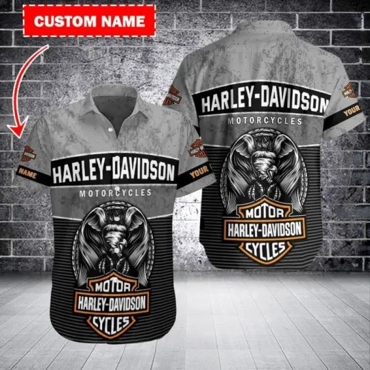 Discover Harley Motor Racing Davidson Casual Button Down Shirt
