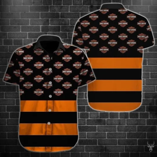 Discover Harley Motor Racing Davidson Casual Button Down Shirt Unisex Adults