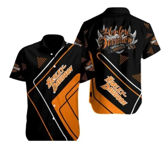 Discover Harley Motor Racing Davidson Casual Button Down Shirt Unisex Adults