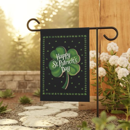 Discover Happy St. Patrick's Day Garden Flag, Shamrock Flag