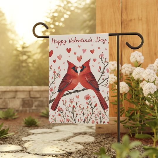 Discover Cardinals Garden Flag, Valentine's Day Flag Decor