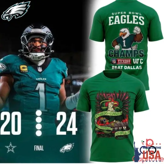 Discover Philly Eagles 2025 Kickoff Beat Dallas Two Sided T shirt
