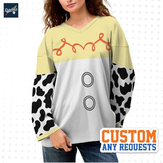 Discover Custom Jessie Toy Story Cosplay Hockey Jersey, Disney Baseball Jersey Sports, Cute Birthday Gifts For Fans, Disneyland Family