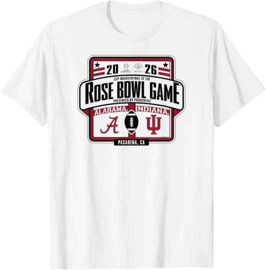 Albm Crimson Tide vs Indiana Hoosiers Rose Bowl CFP 2026 T-Shirt