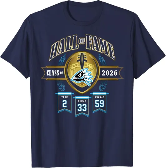 Discover 2026 HOF Piranhas Flag Football: #2, #33, #59 T-Shirt