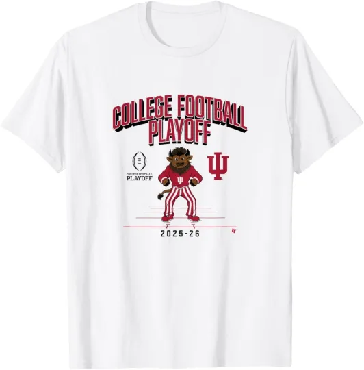 Indiana Hoosiers College Football Playoff Mascot Text 2025 T-Shirt