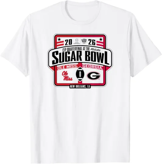 Ole Miss Rebels vs GA bulldogs Sugar Bowl CFP 2026 T-Shirt