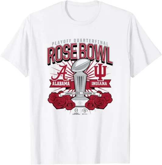 Indiana & Albm - Rose Bowl Game Matchup - 2025 CFP T-Shirt