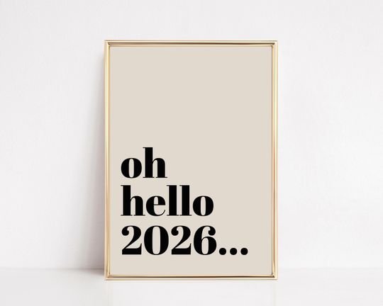 Discover 2026 new years decor | printable new years eve decorations | new years eve printable | new years wall art | kikiandnim | printable wall art