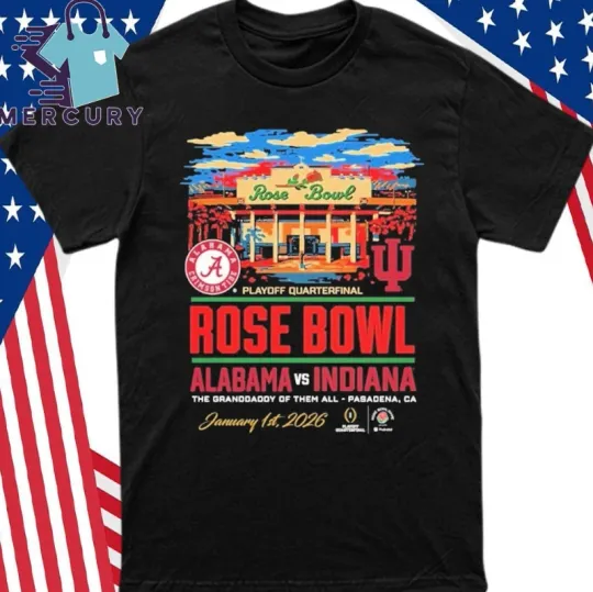 Indiana Hoosier Vs Albm *Crimson Tide 2026 Rose Bowl Game T-shirt