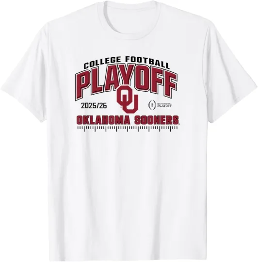 Discover Oklahoma Sooners College Football Playoff CFP 2025-26 White T-Shirt