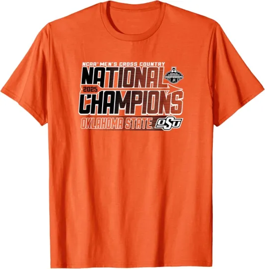 Discover Oklahoma State Cowboys National Champs 2025 Cross Country T-Shirt