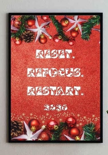 Discover Christmas Inspirational Wall Art | New Year 2026 Positive Quote