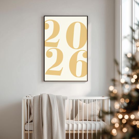 Discover 2026 Printable Wall Art, New Years Eve Decoration, Modern 2026 Poster