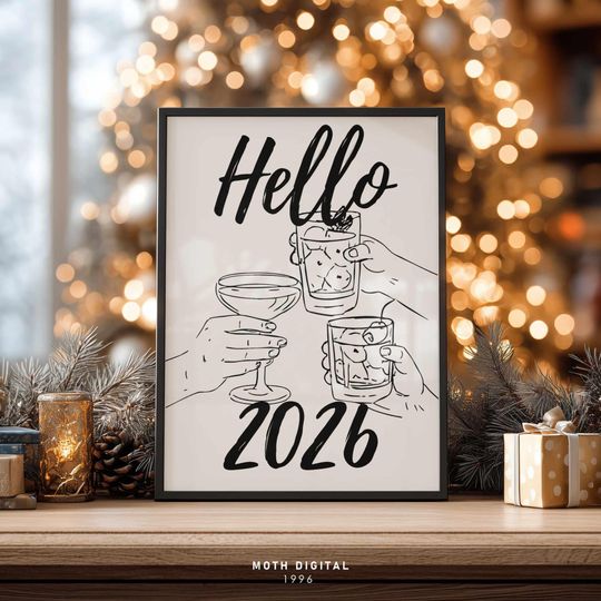 Discover New Years Eve Countdown Poster Print | 2026 Printable Party Art