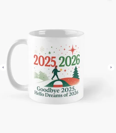 Discover Goodbye 2025 Hello Dreams of 2026 Design Coffee Mug