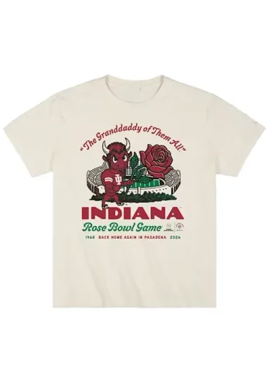 Discover Indiana Hoosier The Grandaddy of Them All 2026 Rose Bowl T-shirt