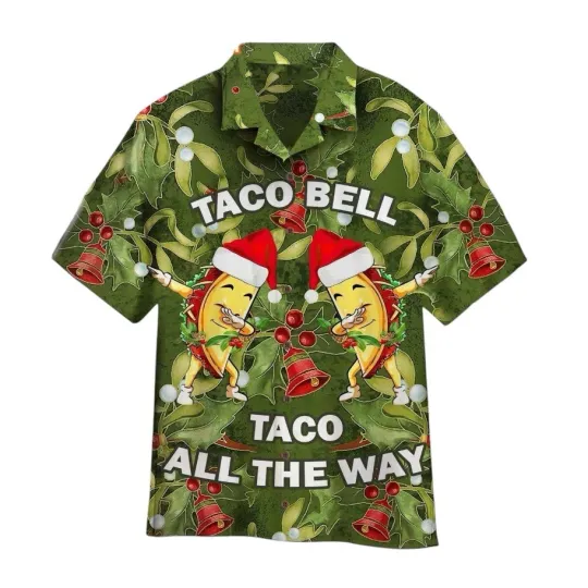 Dabbing Taco Bell Christmas Hawaiian Shirt