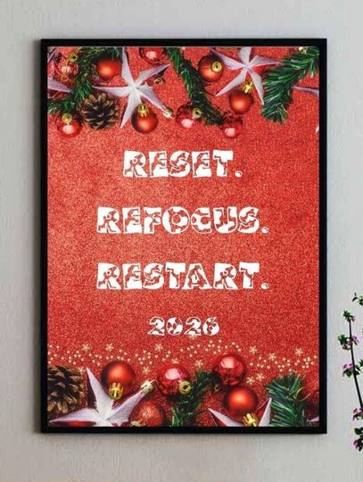 Discover Christmas Uplifting Wall Art | New Year 2026 Growth Print